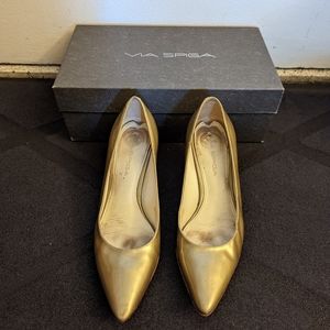 Via Spiga heels, Size 6, Gold